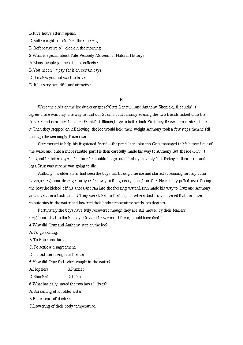 （新高考）2022届高中英语外研版一轮复习 必修3 Module 1 阅读题组——练速度 精品练习第2页