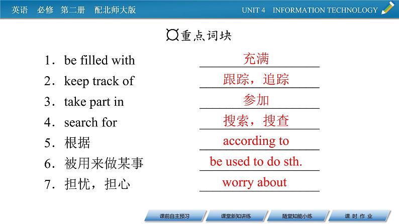 新教材北师大版英语必修第2册 UNIT 4 Period 6 PPT课件+练习04