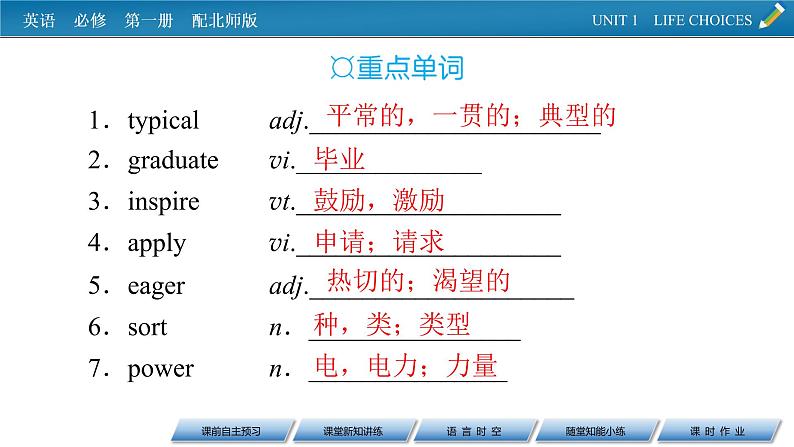 新教材北师大版英语必修第1册 UNIT 1 Period 4 PPT课件+练习03