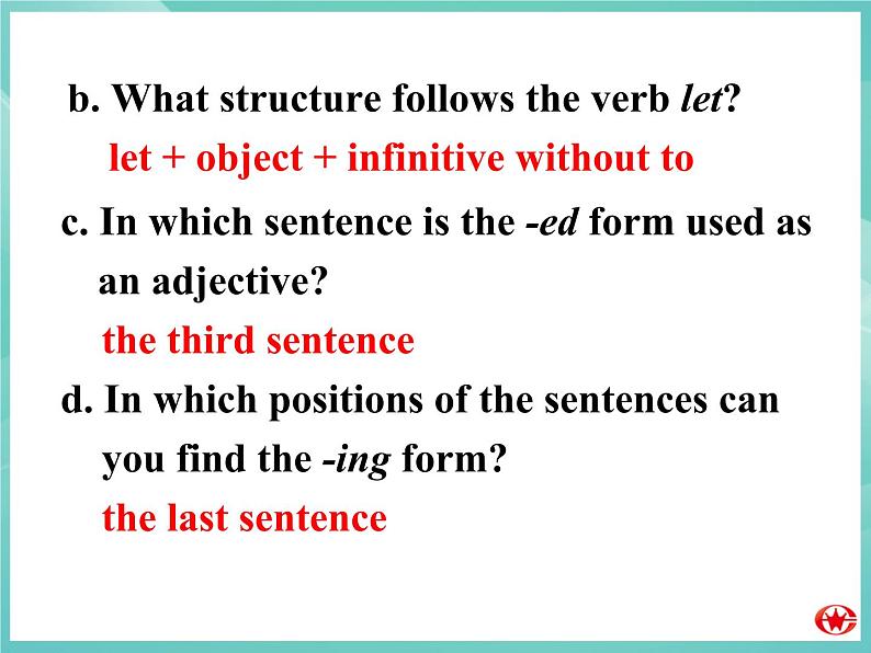 Module 3 Adventure in Literature and the Cinema Grammar PPT课件06