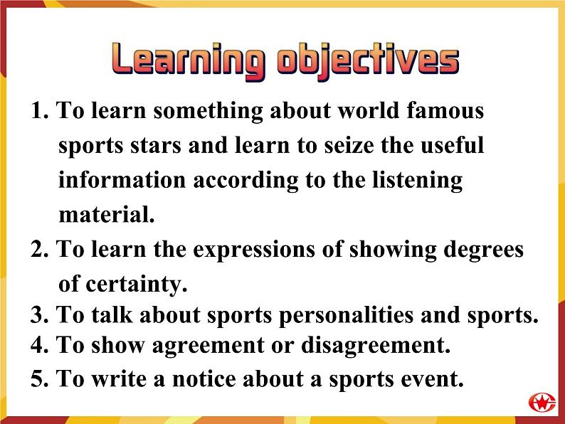 Module 5 The Great Sports Personality Listening, Function and Speaking, Everyday English, Writing PPT课件04