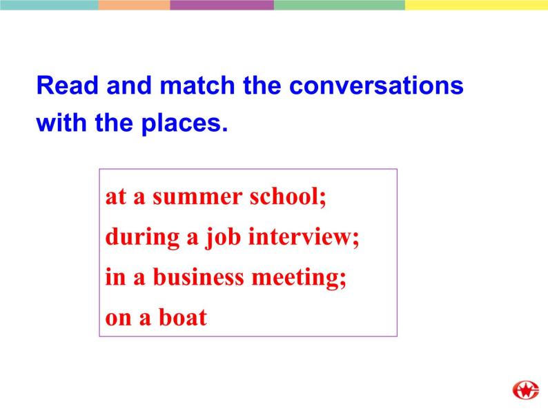 Module 1 Small Talk Readng and listening &Reading and writing PPT课件05