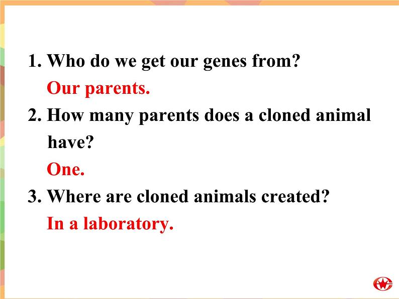 Module 5 Cloning  Listening and VocabularyPPT课件08