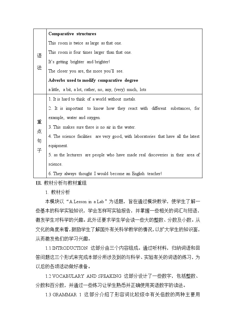 Module 5 A Lesson in a Lab 教案02