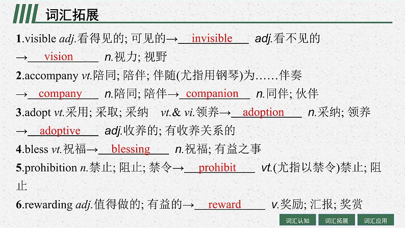 人教版新高考英语一轮复习Fascinating Parks 引人入胜的公园课件PPT第7页