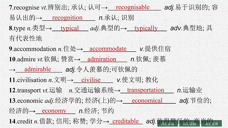 人教版新高考英语一轮复习Travelling Around 旅行课件PPT08