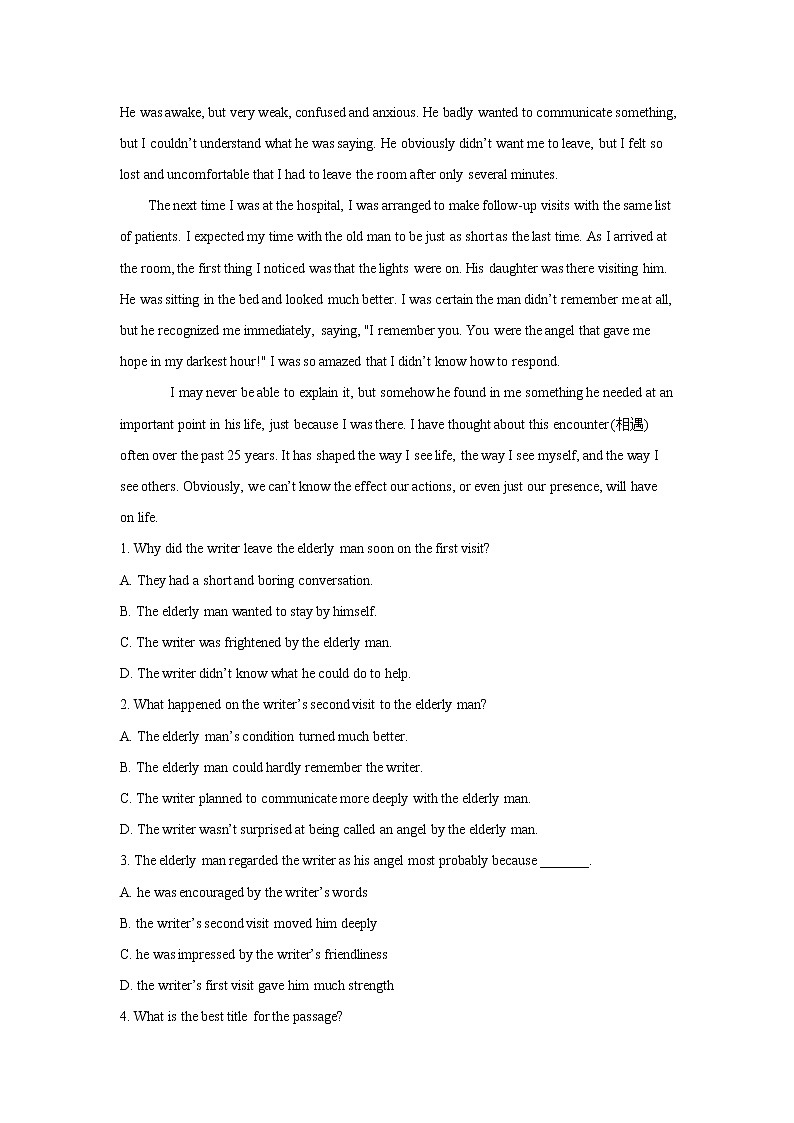 2021-2022学年浙江省杭州市桐庐中学高一上学期12月阶段性测试英语试题含解析03