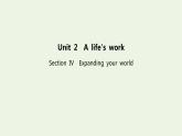 新教材高中英语Unit2Alife’sworkSectionⅣExpandingyourworld课件外研版选择性必修第三册