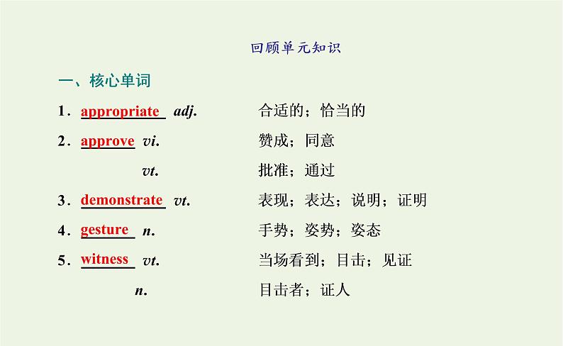 2021_2022年新教材高中英语UNIT4BODYLANGUAGE单元复习与提升课件新人教版选择性必修第一册第3页