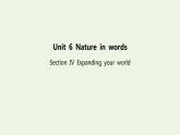 新教材高中英語(yǔ)Unit6NatureinwordsSectionⅣExpandingyourworld課件外研版選擇性必修第三冊(cè)