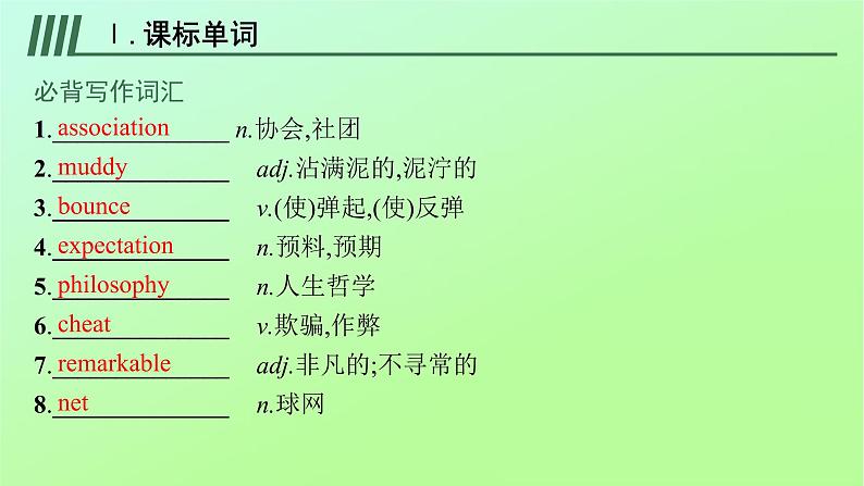 2021-2022学年高中英语新外研版选择性必修第一册 Unit3 Faster higher stronger 预习课件02