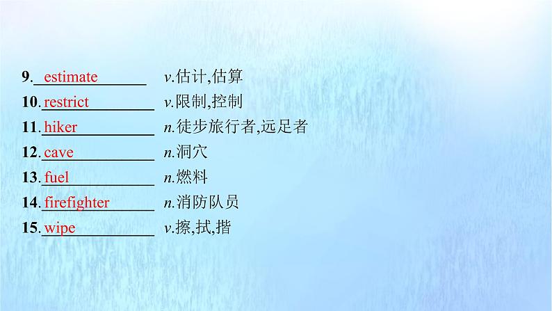 2021-2022学年高中英语新外研版选择性必修第二册Unit6 Survival 预习课件第3页