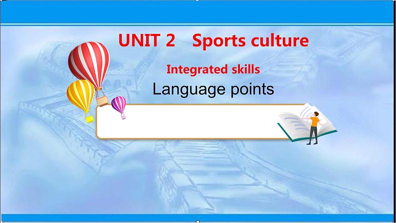 2021-2022学年高中英语新牛津版选择性必修二：Unit 2 Sports culture Integrated skills Language points 课件（17张)01