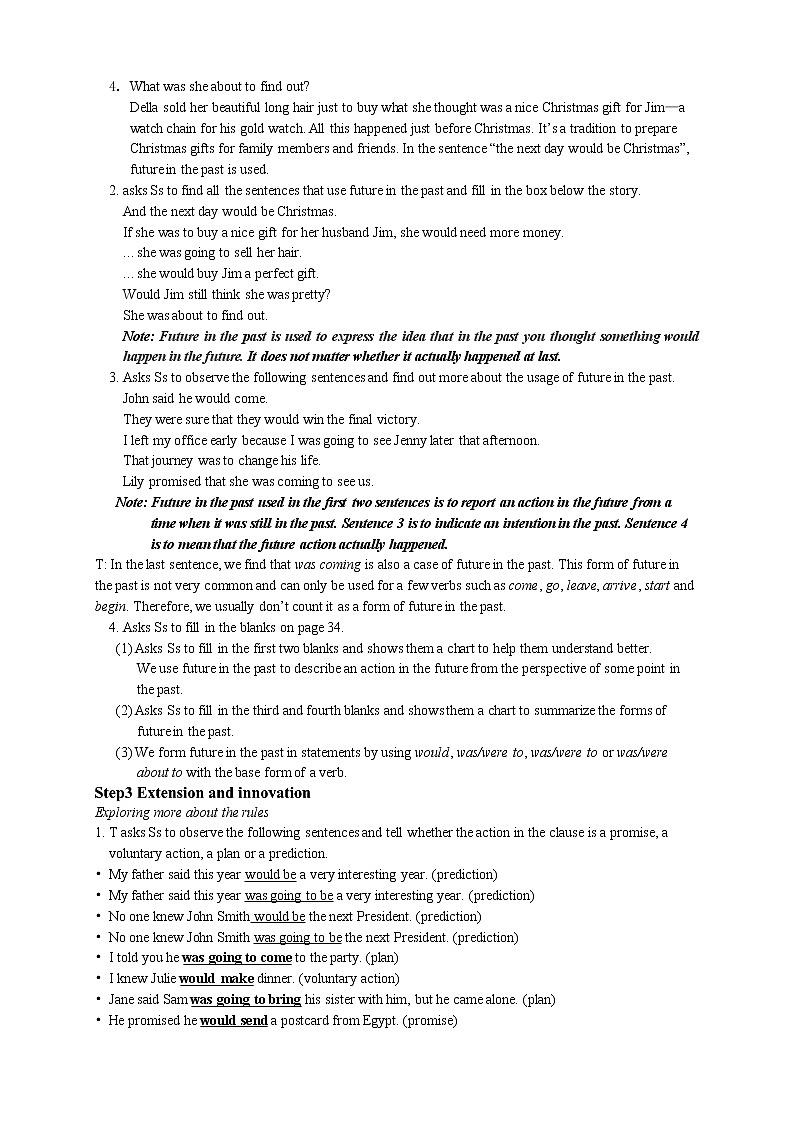 2021-2022学年高中英语新牛津译林版必修第二册 Unit 3 Plan for Grammar 教学案02