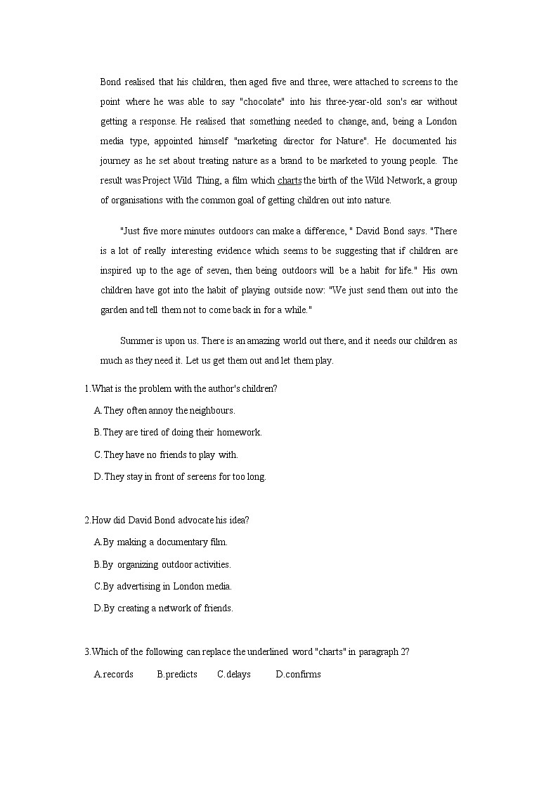 专题15 阅读理解社会生活、议论类 三年高考（2019-2021）英语试题分项汇编03