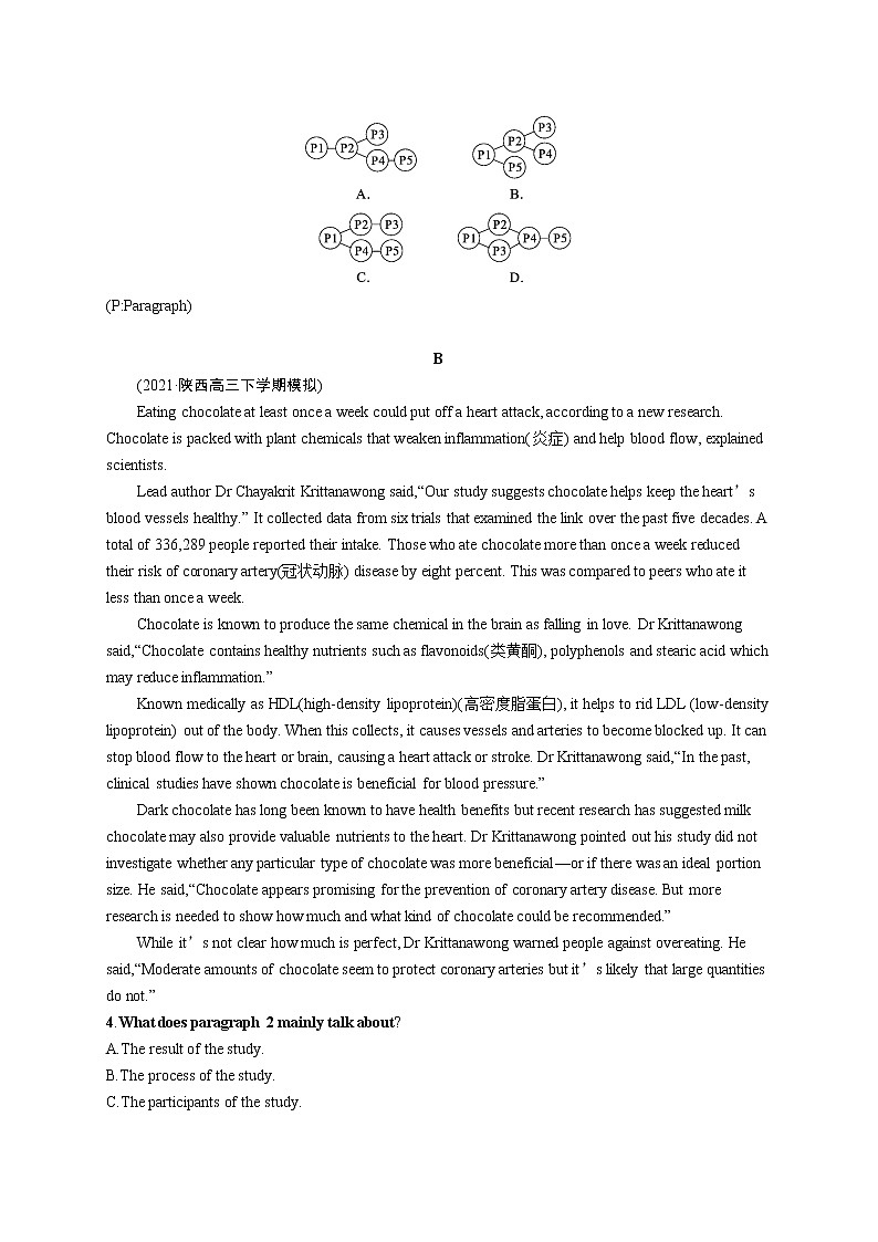 人教版新高考英语二轮复习习题训练--阅读理解　主旨大意题——段落大意类第2页