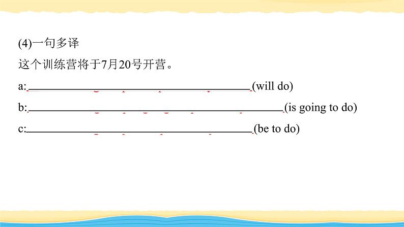 01 灵活实用的基本句型-冲刺2020年高考英语书面表达写作导练课件PPT第7页