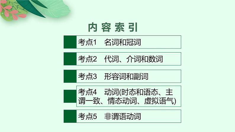 第一层级　抓牢“词法”——固基础 2021届高考英语二轮总复习课件第2页