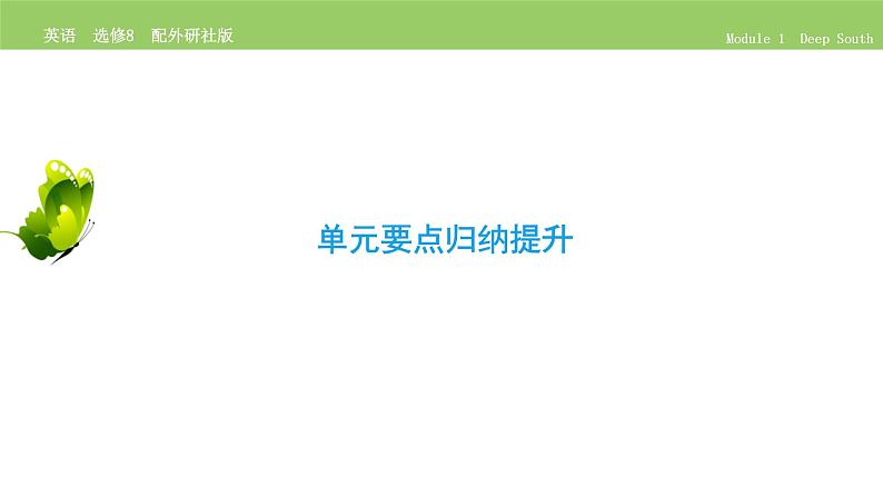 高中英语外研版选修8 Module 1  单元要点归纳提升 PPT课件第2页