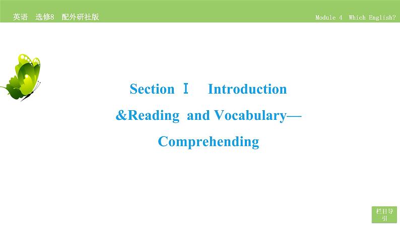 高中英语外研版选修8 Module 4  Section Ⅰ PPT课件第7页