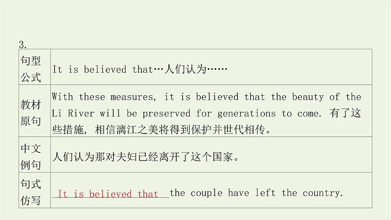 2022版新教材高中英语UNIT3ENVIRONMENTALPROTECTIONSectionⅢUsingLanguage课件新人教版选择性必修第三册第8页