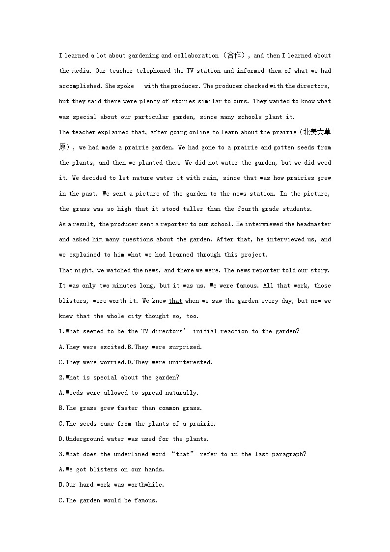2022版新教材高中英语UNIT3ENVIRONMENTALPROTECTIONSectionⅡLearningAboutLanguage基础训练含解析新人教版选择性必修第三册第3页