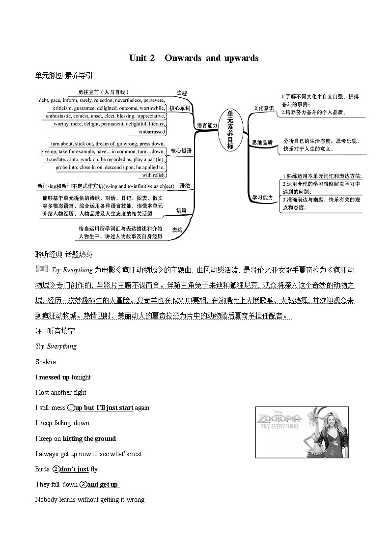 Unit 2 学案 高中英语新外研版选择性必修第一册（2022年）01