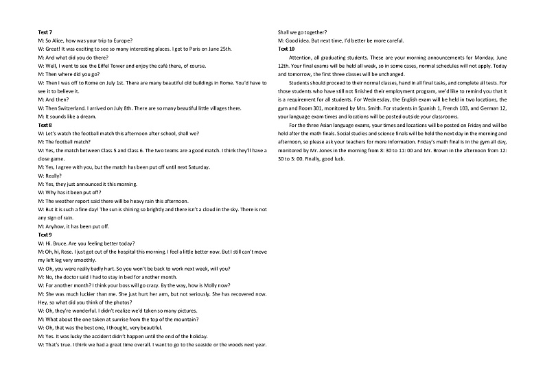 山东省济南市章丘区第四中学2021-2022学年高一下学期第一次质量检测英语试题02