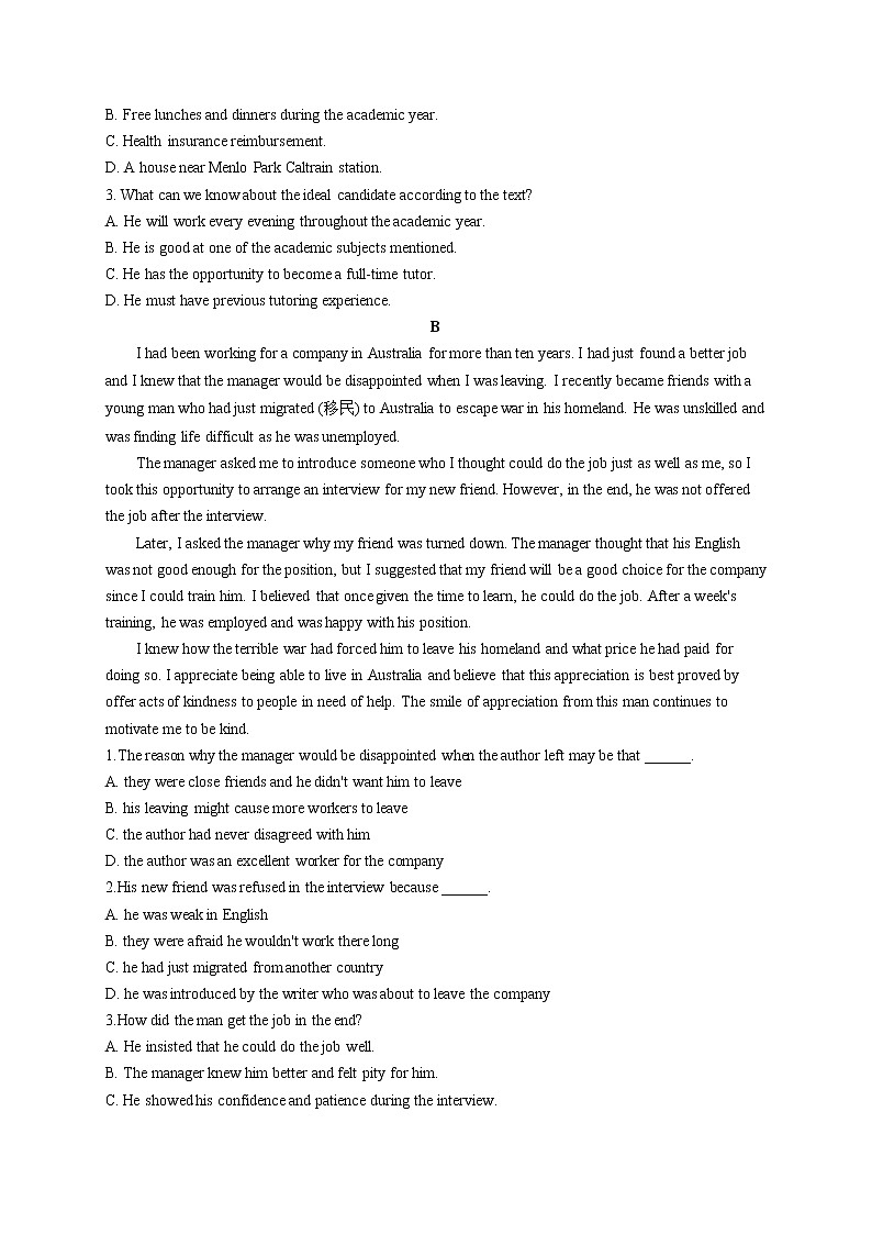 高二英语外研版（2019）选择性必修三单元测试AB卷 Unit 3 War peace A卷 基础夯实02