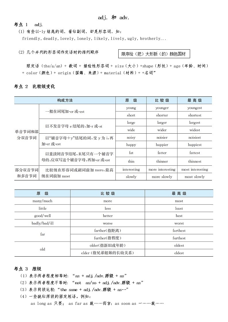 形容词和副词第1页