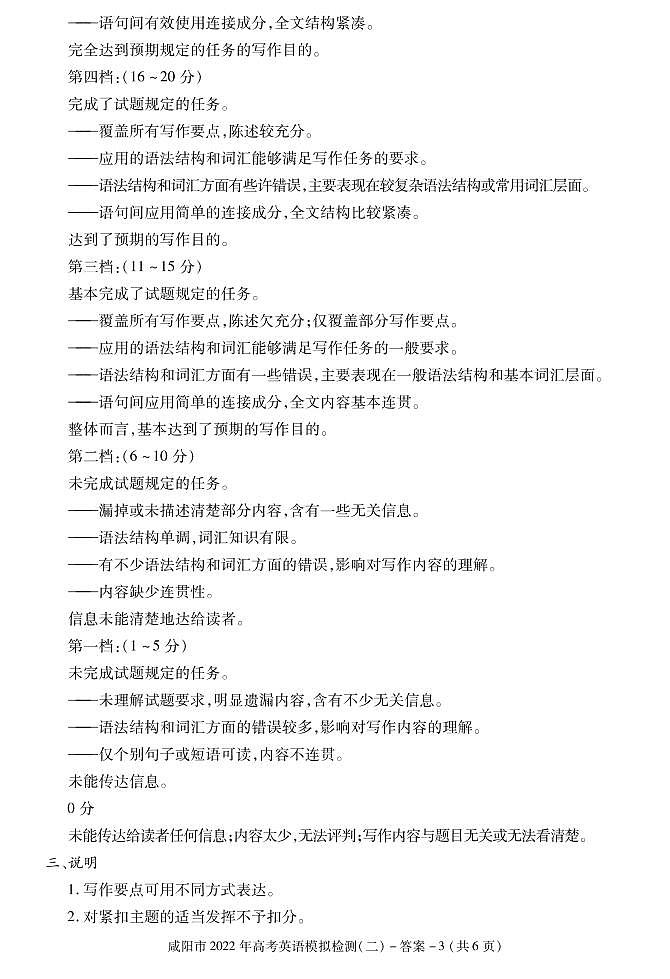 2022届陕西省咸阳高三二模英语试卷及答案（含听力音频、材料）03