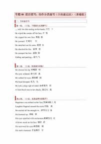 2022高考英语读后续写核心素养与实战演练读后续写专题08：动作分类描写（口诀速记法）（原卷版+解析版）