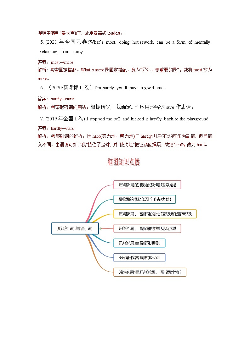 考点6 形容词和副词  制胜2022年高考英语一轮复习考点讲练学案第2页