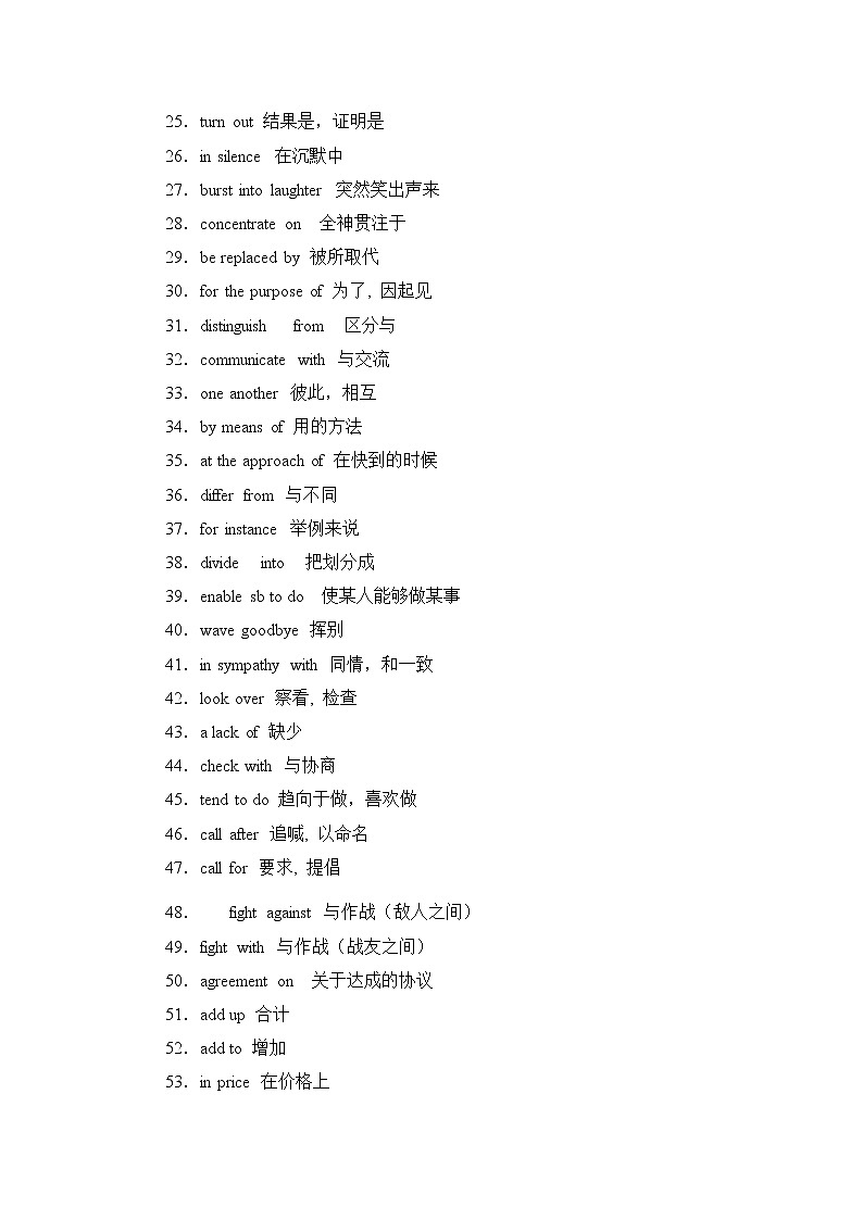 2022届高考英语高频阅读词组+练习（四十一）第2页