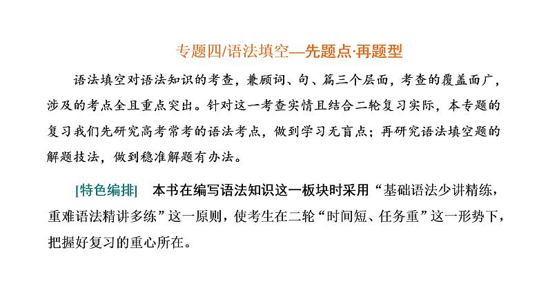 2022届新高考英语高三专题复习专题四 第一讲 自练基础语法—名词、冠词、代词、介词、形容词和副词（自修课）课件第1页