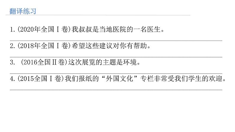 思维导图破解高考英语书面表达 第2讲 书面表达基本句型讲练第7页