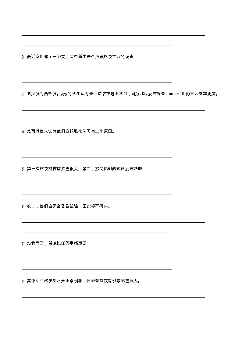 专题22 议论文投稿信写作-2021高考英语写作复习大全02