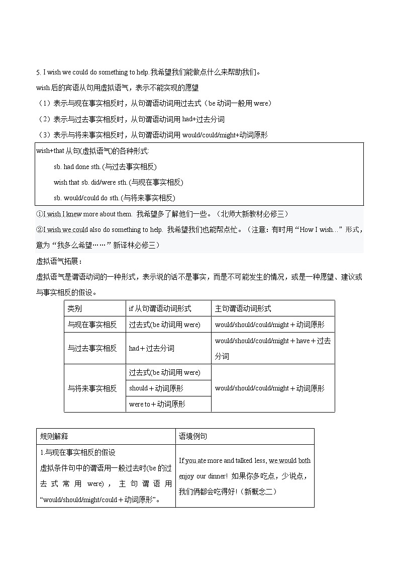 U1 Grammar language points 复习学案 高中英语新牛津译林版必修第三册  （2022年）第3页