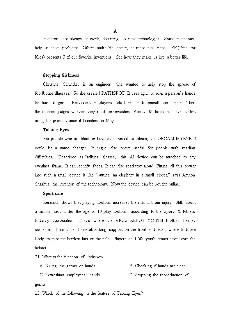 长春市十一高中2021-2022学年高二下学期第一学程考试英语试卷03