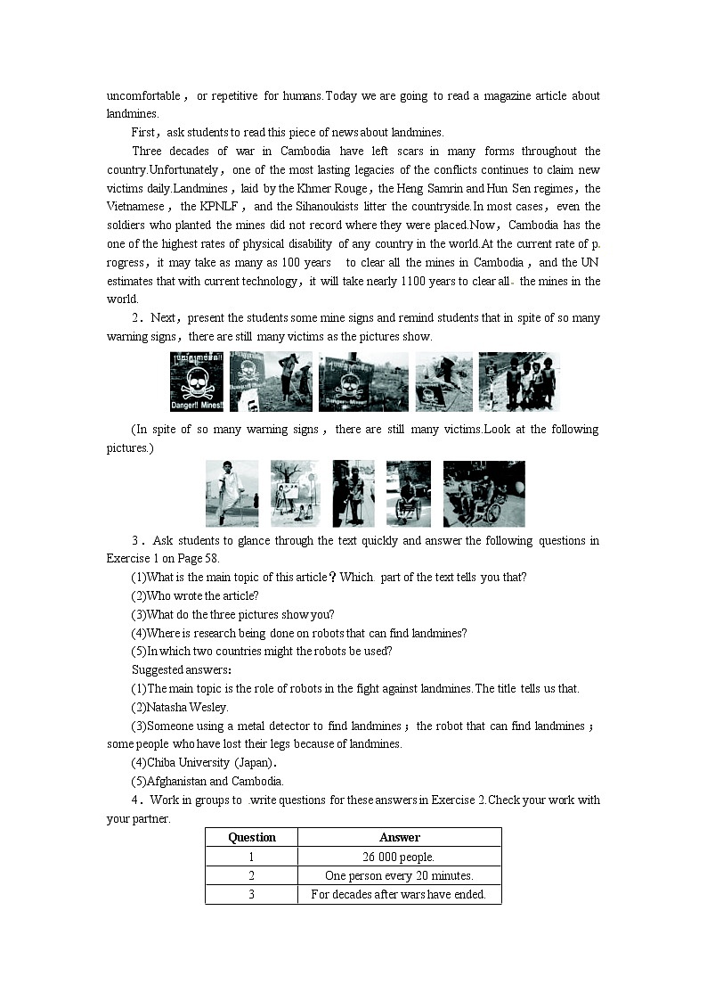 高中人教版英语选修七Unit2 Robots Period 6教案第2页