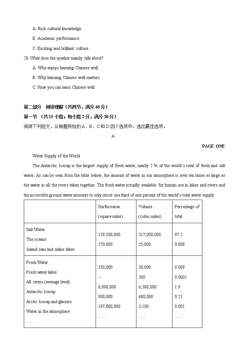 2022年高考英语冲刺押题卷02 （全国乙卷专用）（原题版）第3页