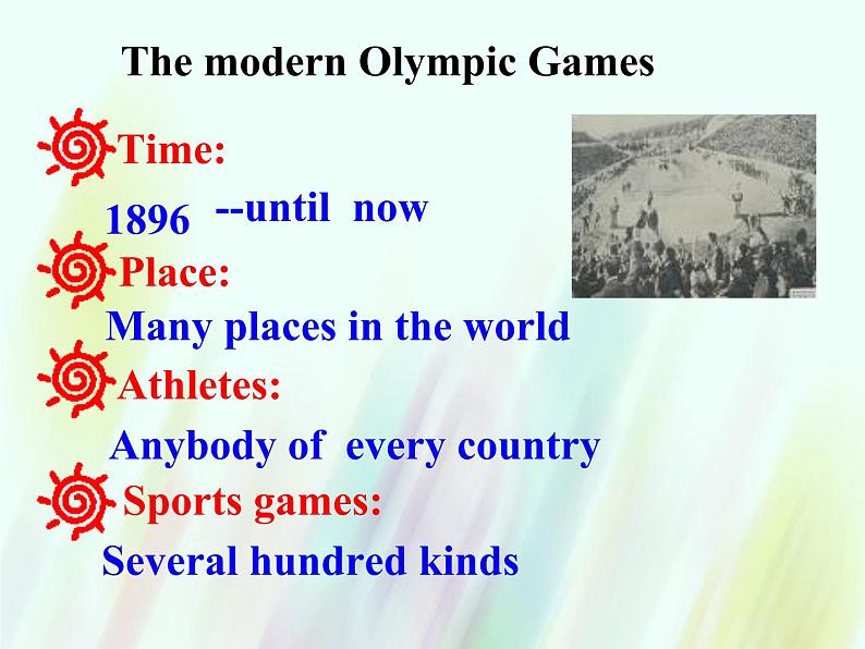 人教新课标必修2  Unit2 The Olympic Games  Warming up pre reading comprehending 课件第7页