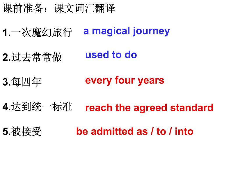 人教新课标必修2  Unit2 The Olympic Games Learning about language 课件第3页