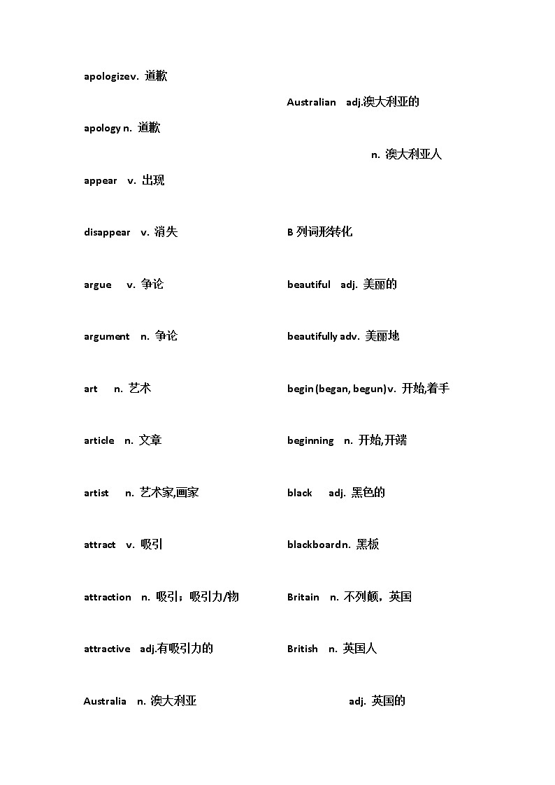 高考英语3500词汇大纲词形转换汇总学案第2页