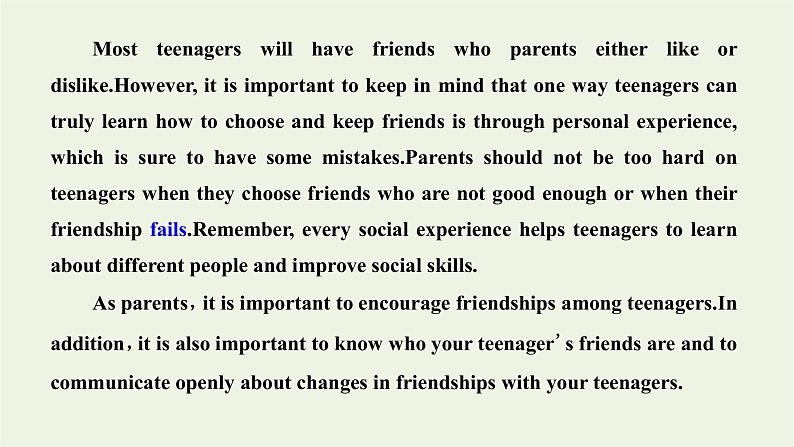 外研版必修第一册Unit4FriendsForeverSectionⅠStartingout&Understandingideas课件05