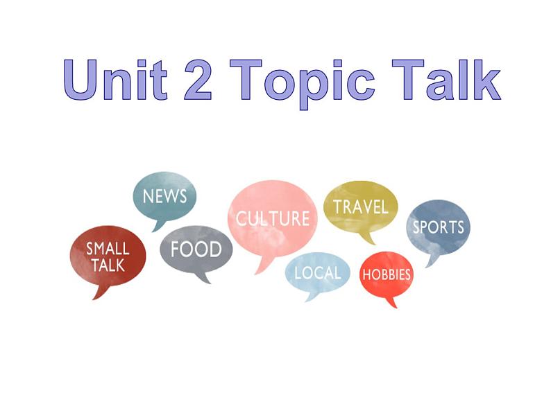 新北师大高中英语第一册必修一Unit 2 Topic Talk课件PPT第1页