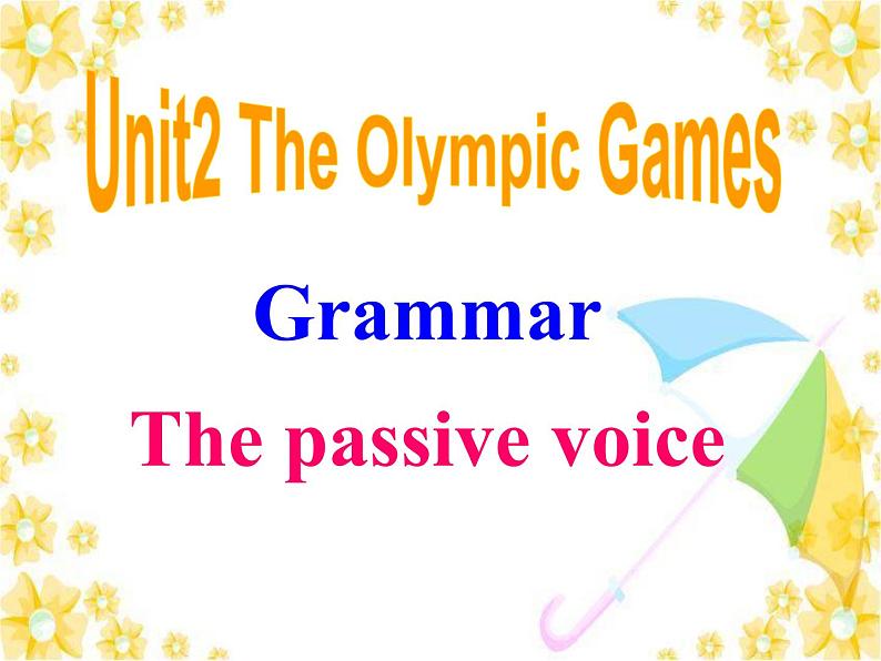 人教新课标必修2  Unit2 The Olympic Games Learning about language 课件第1页