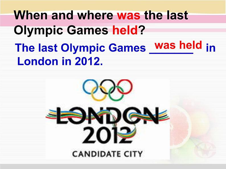 人教新课标必修2  Unit2 The Olympic Games Learning about language 课件第2页