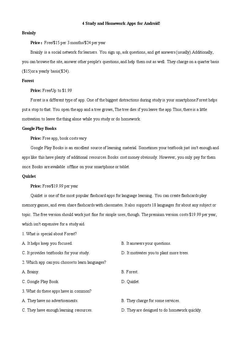 2022盐城阜宁中学等四校高二下学期期中考试英语试题（含听力）含答案03