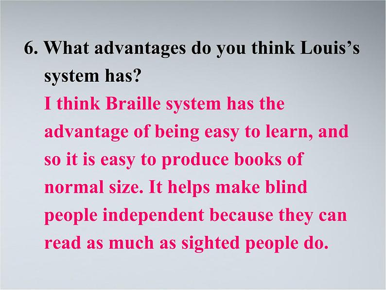 人教新课标必修2  Unit1 Cultural relice Warming up pre reading comprehending 课件07